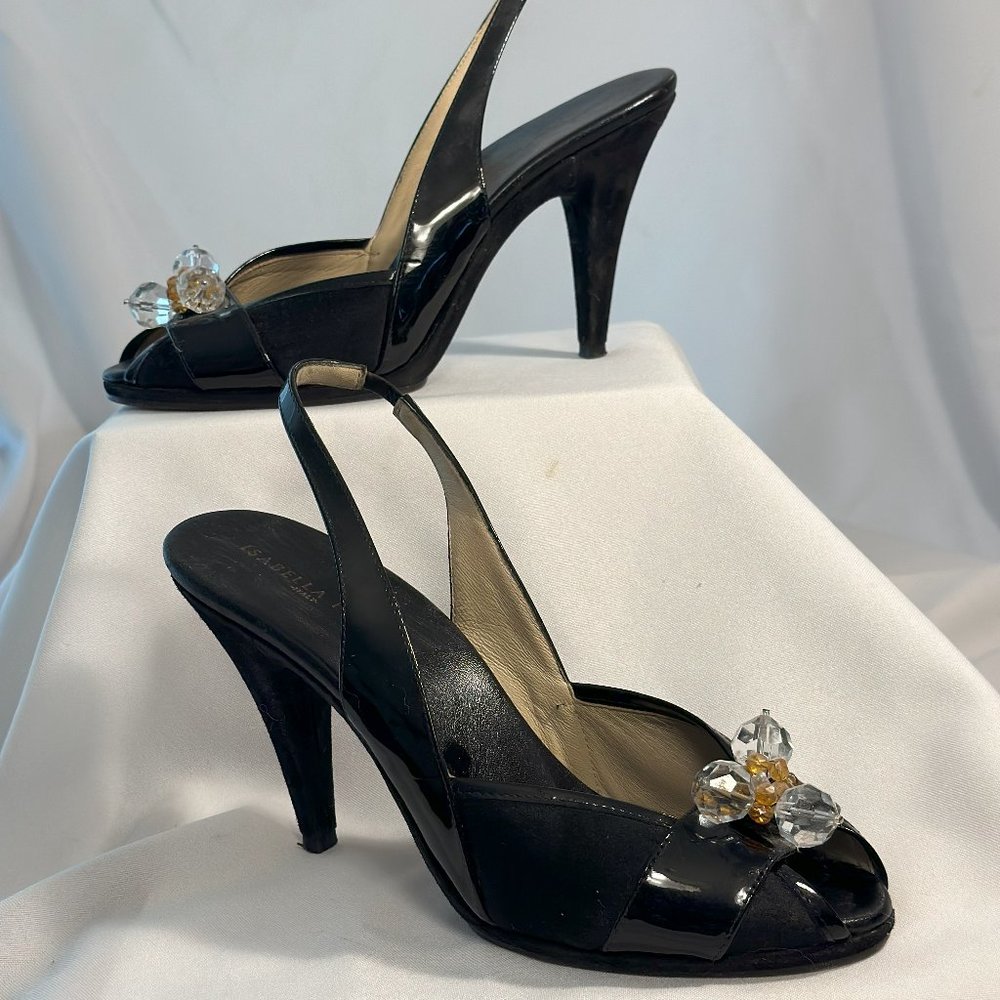 Isabella Fiore slingback heel with crystal embellishment